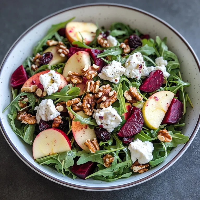 Beet and Goat Cheese Arugula Salad