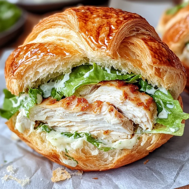 Chicken Caesar Croissant Sandwich