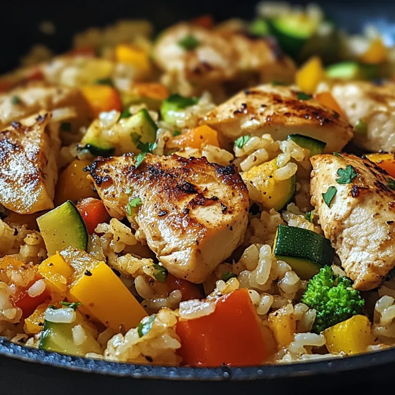 Easy Chicken & Rice Veggie Skillet for a Flavor-Packed Dinner
