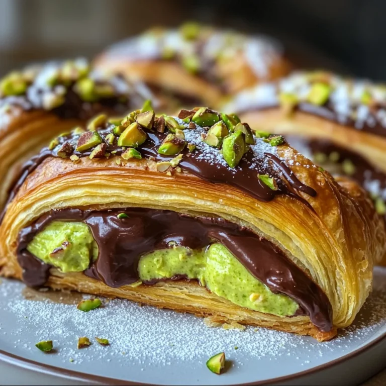 Easy Pistachio Chocolate Croissant Recipe | Homemade French Treat