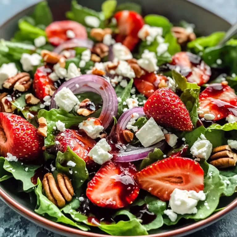 Easy Strawberry Salad with Vinaigrette Dressing