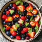 Fresh Berry Salad with Honey and Mint