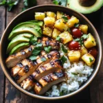 Grilled Chicken and Pineapple Bowls with Coconut Rice Recipe