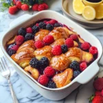 Overnight Croissant French Toast Casserole (video)