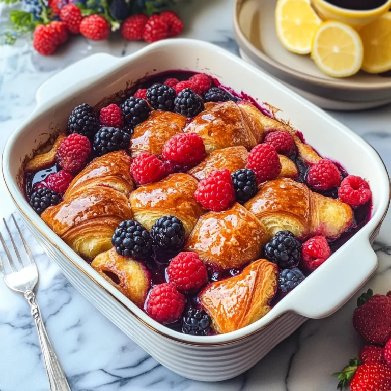 Overnight Croissant French Toast Casserole (video)