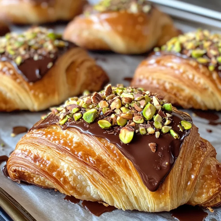 Pistachio Chocolate Croissants - Nutty & Decadent