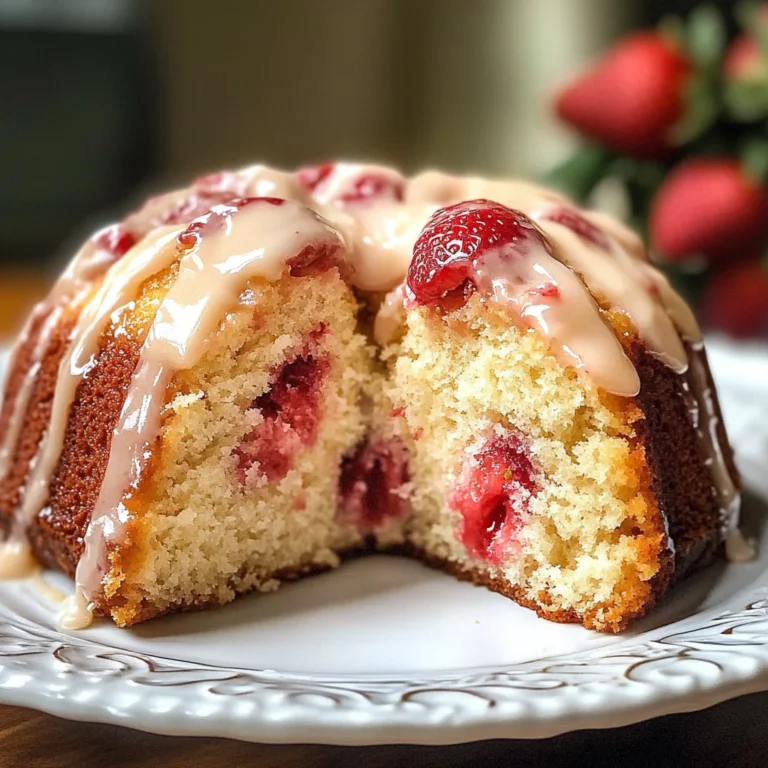 SOUR CREAM STRAWBERRY BUNDT CAKE