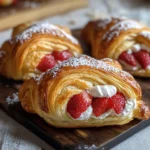 Strawberry Cream Stuffed Croissants