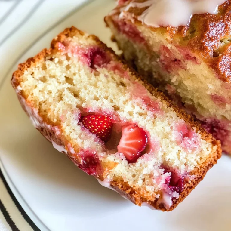 Strawberry Quick Bread with Fresh Berries